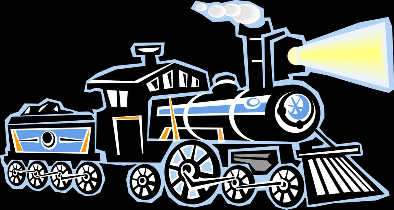 Vintage_ Steam_ Train_ Illustration PNG