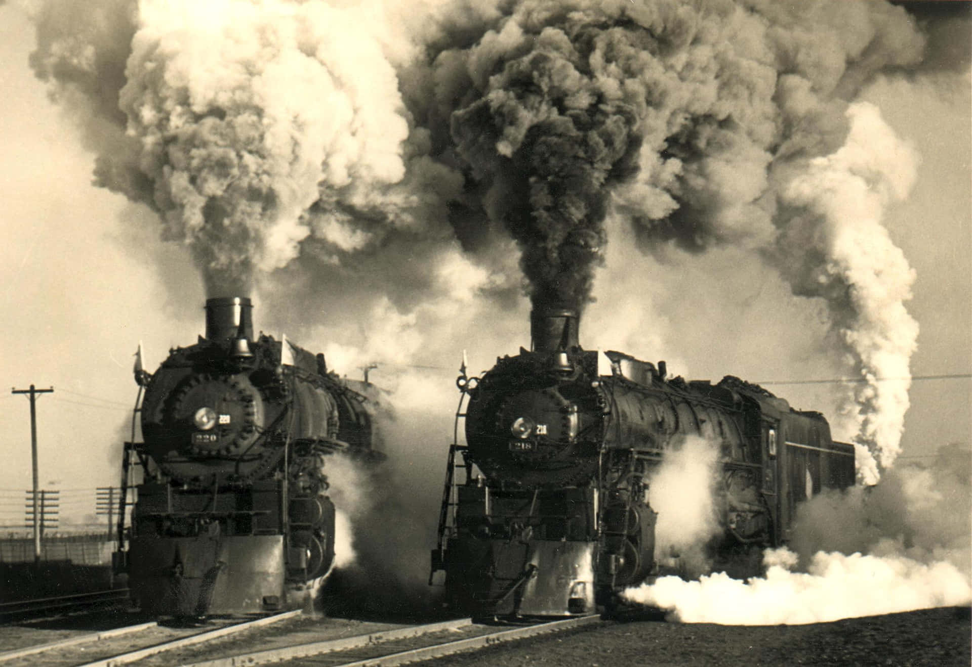 Vintage Steam Train Traveling Through Beautiful Landscape