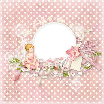 Vintage Style Baby Frame PNG