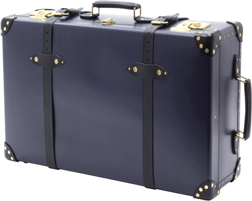 Vintage Style Blue Suitcase PNG