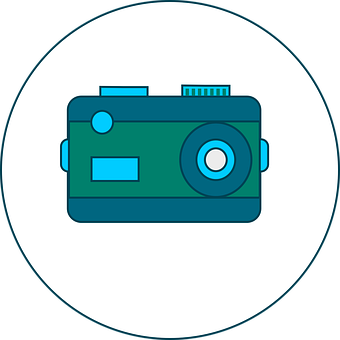 Vintage Style Camera Icon PNG