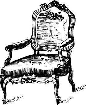 Vintage Style Chair Illustration PNG
