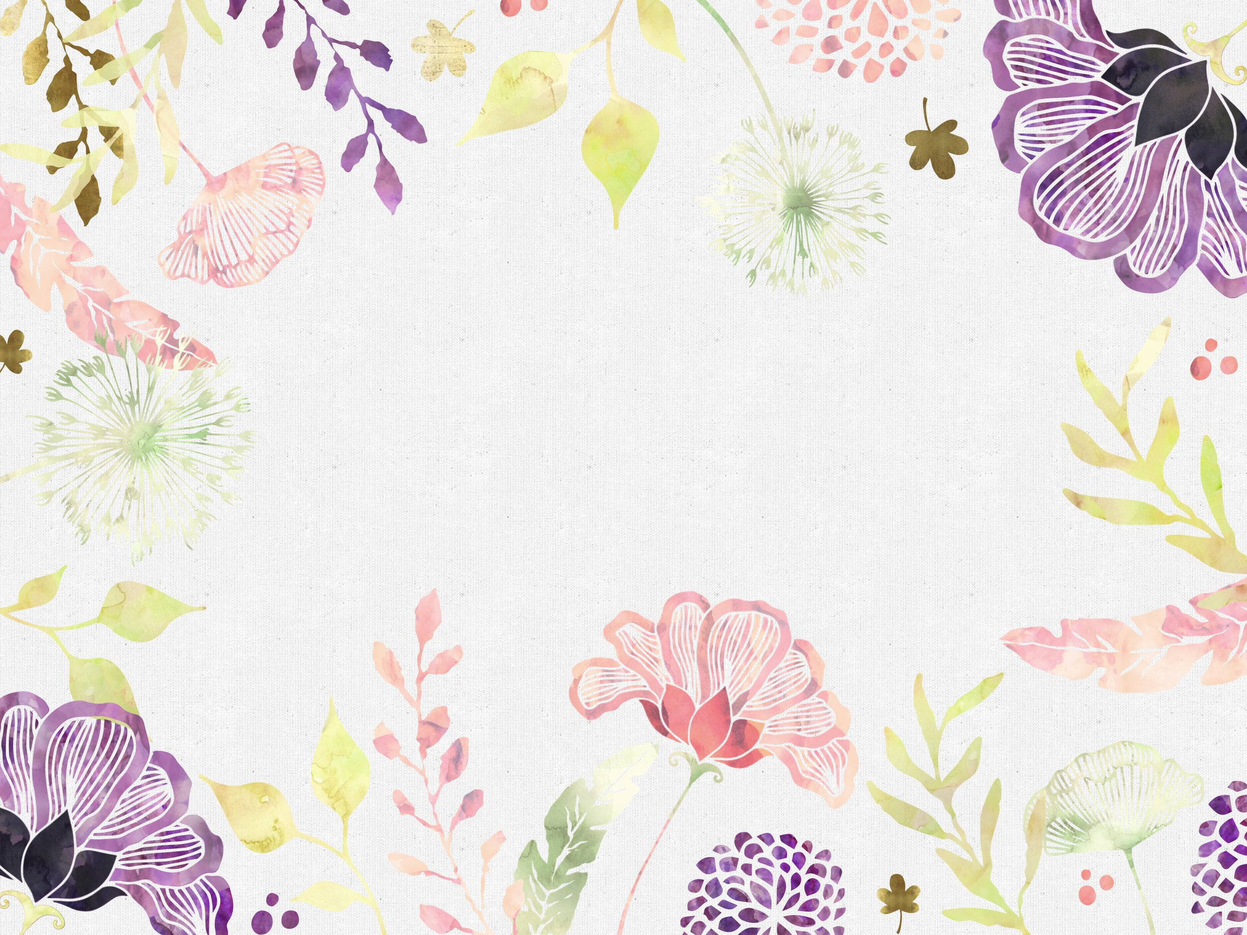 Vintage-style Floral Desktop Wallpaper