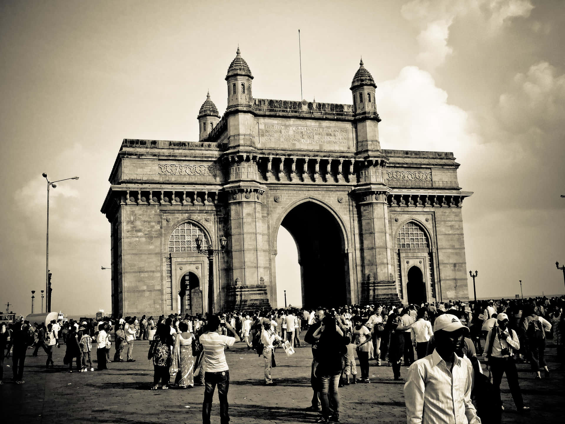 Esteticavintage Del Gateway Of India. Sfondo