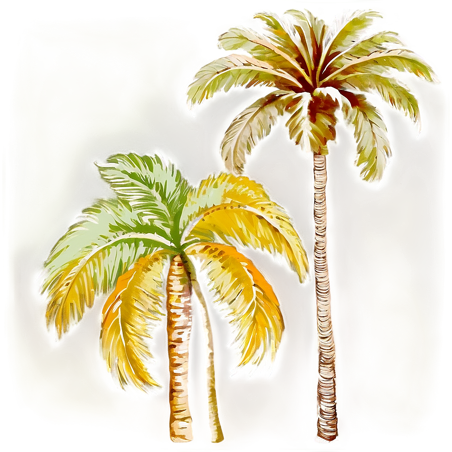 Vintage Style Palms Png 48 PNG