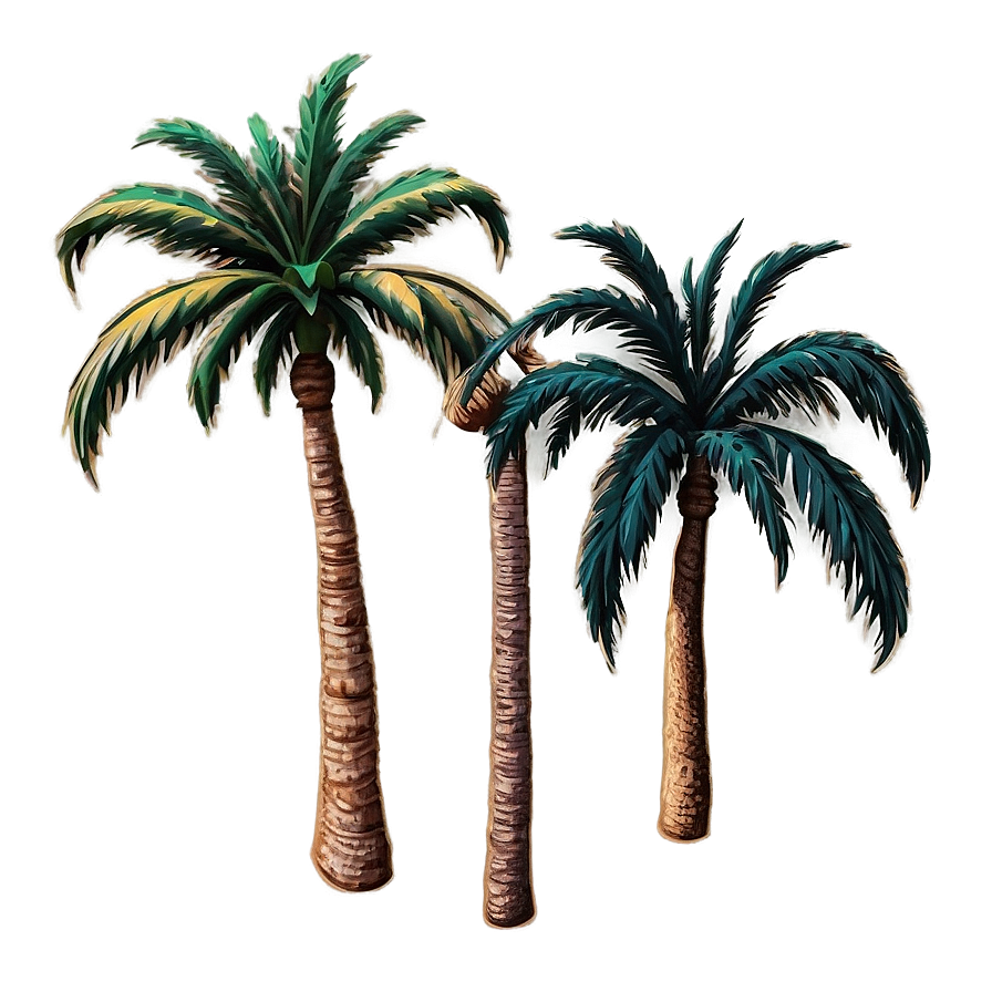 Download Vintage Style Palms Png Tju | Wallpapers.com