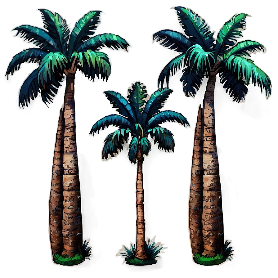 Vintage Style Palms Png Yeh PNG