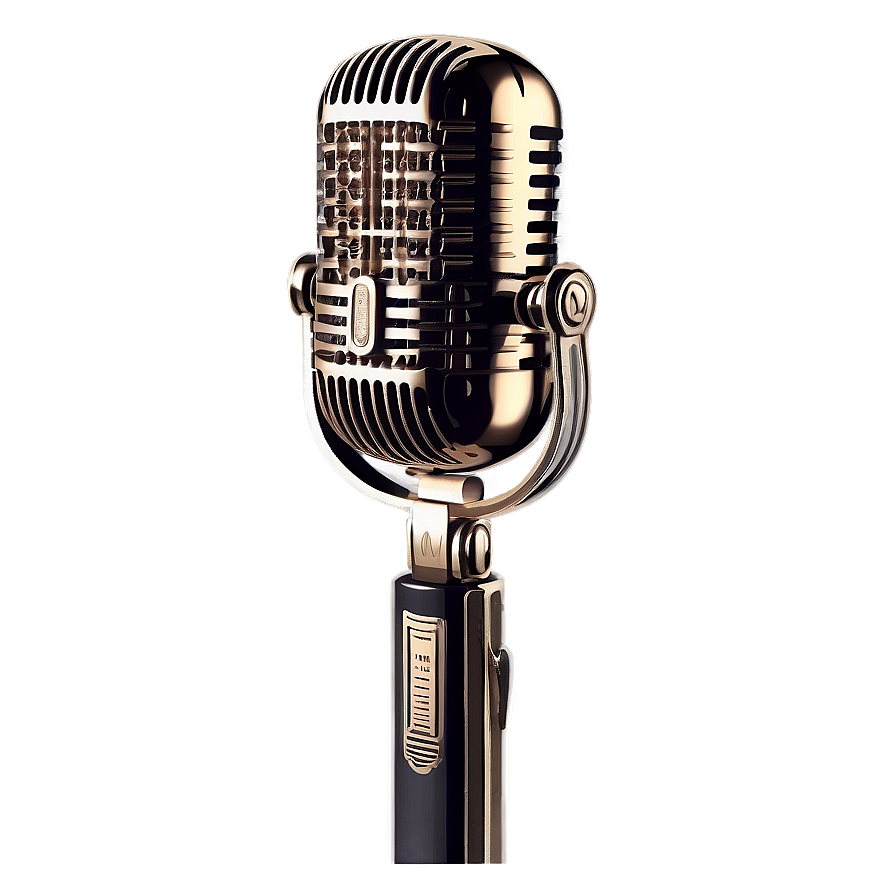 Vintage Style Podcast Microphone Png Uma12 PNG