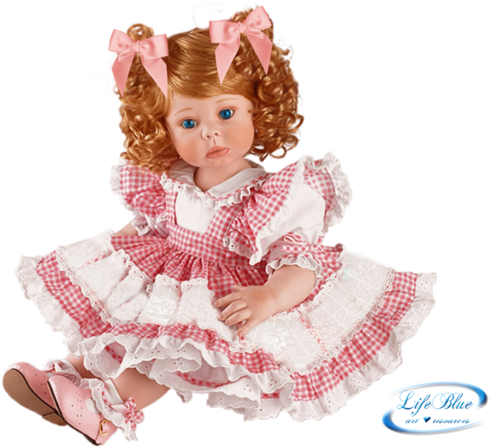 Vintage Style Porcelain Doll PNG