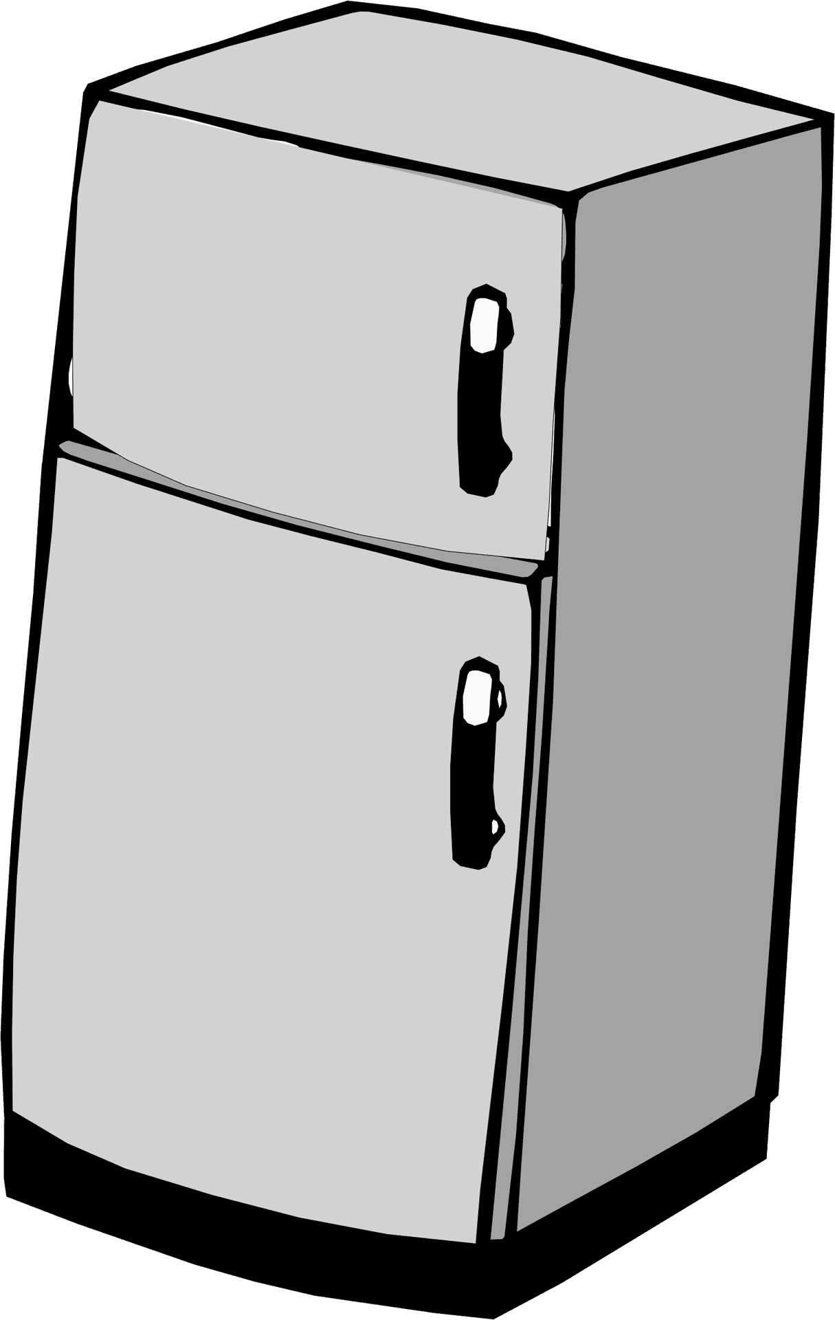 Vintage Style Refrigerator Illustration PNG