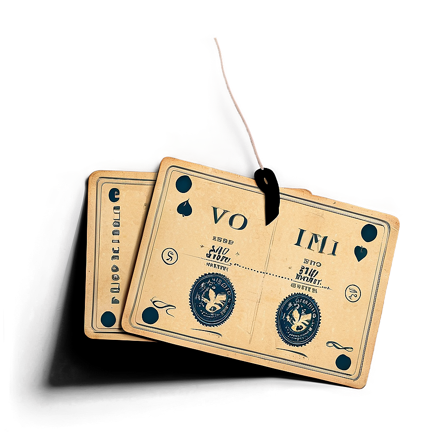 Vintage Style Reverse Card Png 06272024 PNG