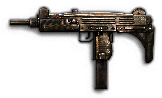 Vintage Submachine Gun Isolated PNG