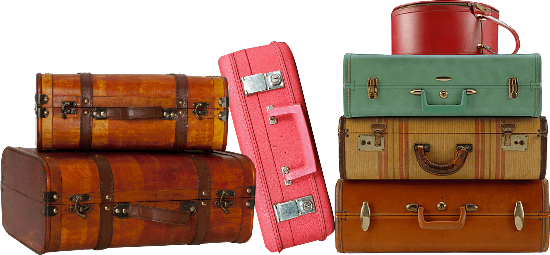Vintage Suitcase Collection PNG
