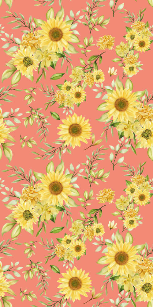 Vintage_ Sunflower_ Pattern_ Background.jpg Wallpaper