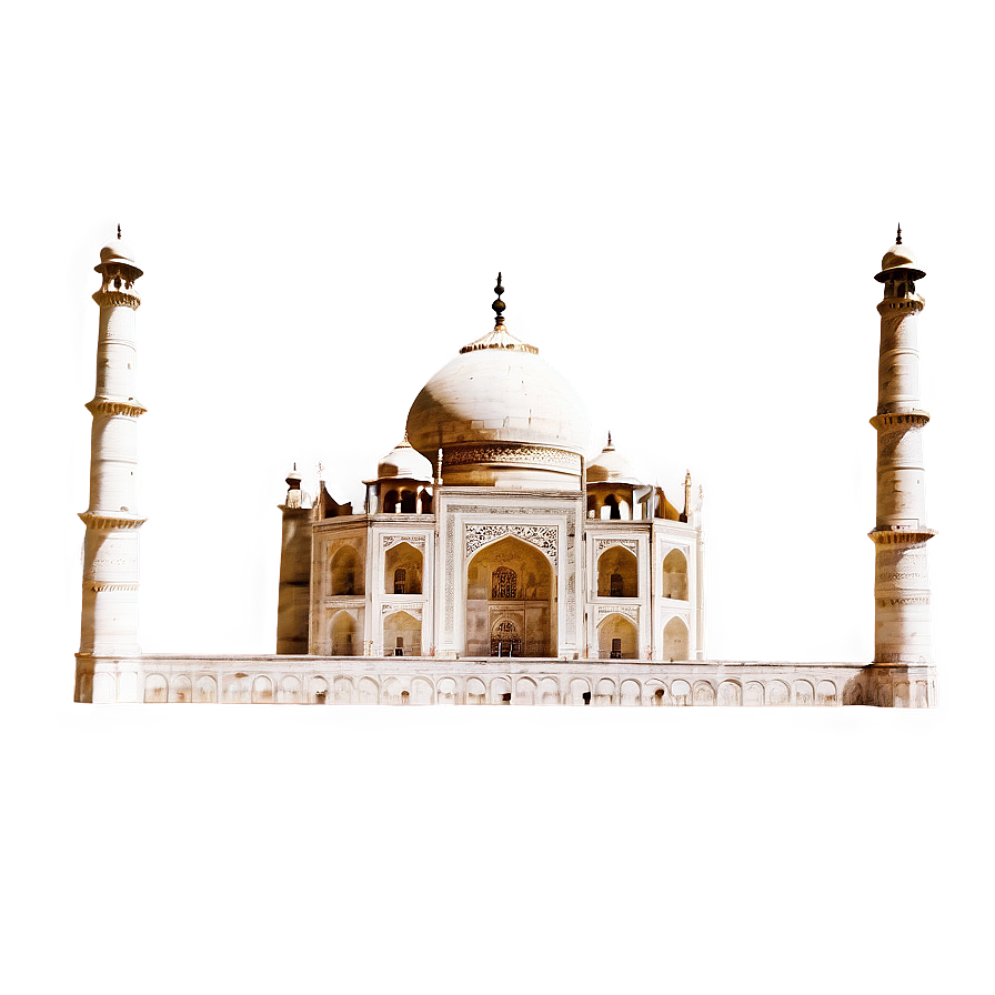 Vintage Taj Mahal Illustration Png 06252024 PNG