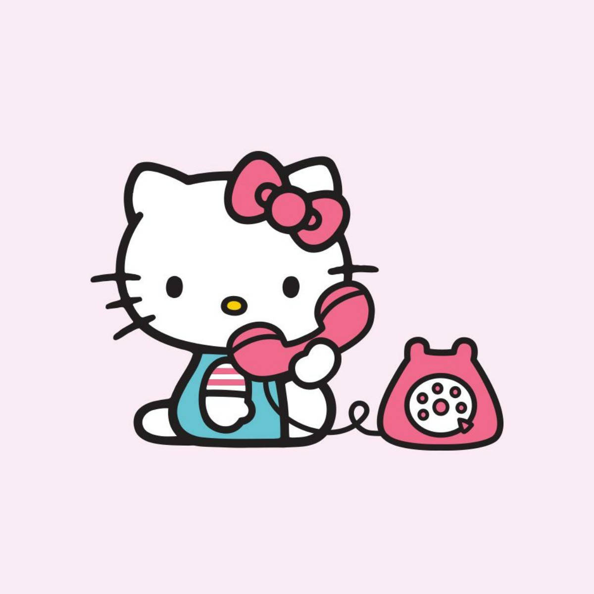 Vintage Telephone And Hello Kitty PFP Wallpaper
