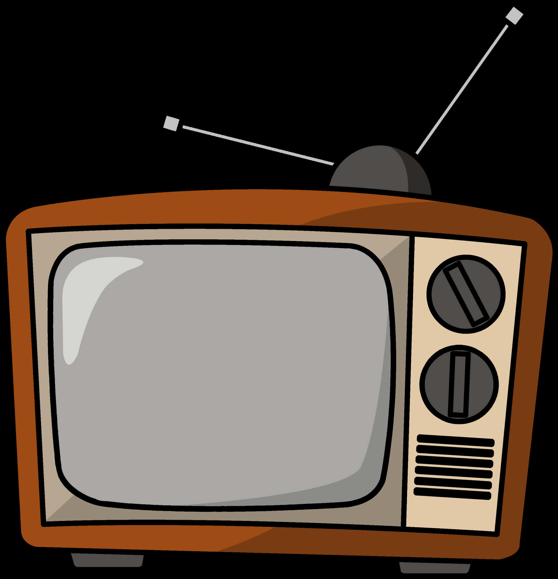 Vintage Television Cartoon PNG