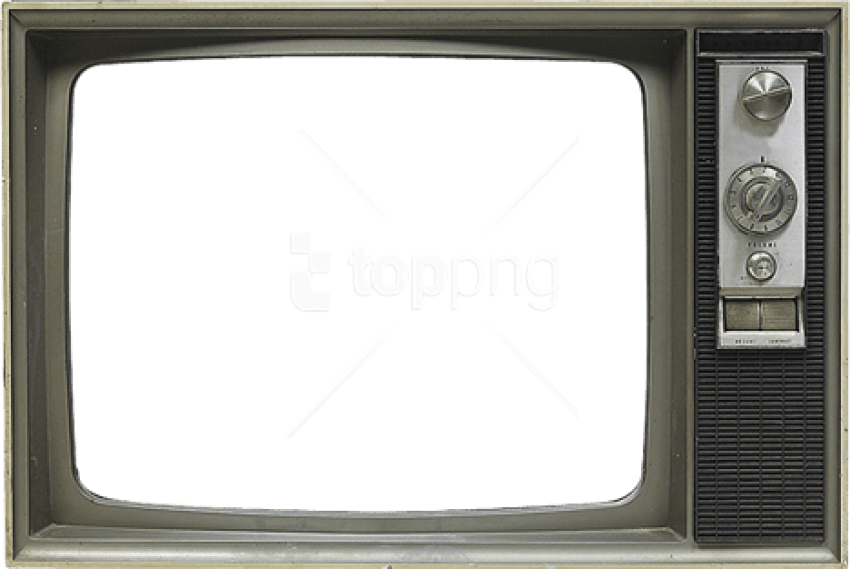 Vintage Television Displaying Logo PNG