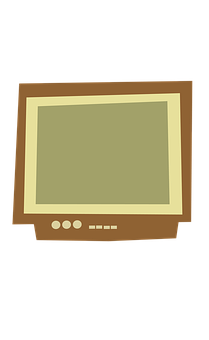 Vintage Television Graphic PNG