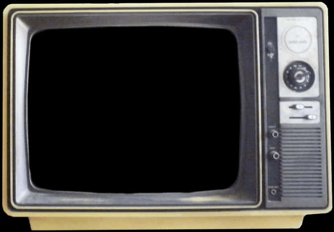 Vintage Television Set PNG