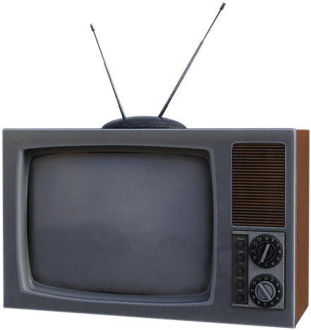 Vintage Television Set PNG