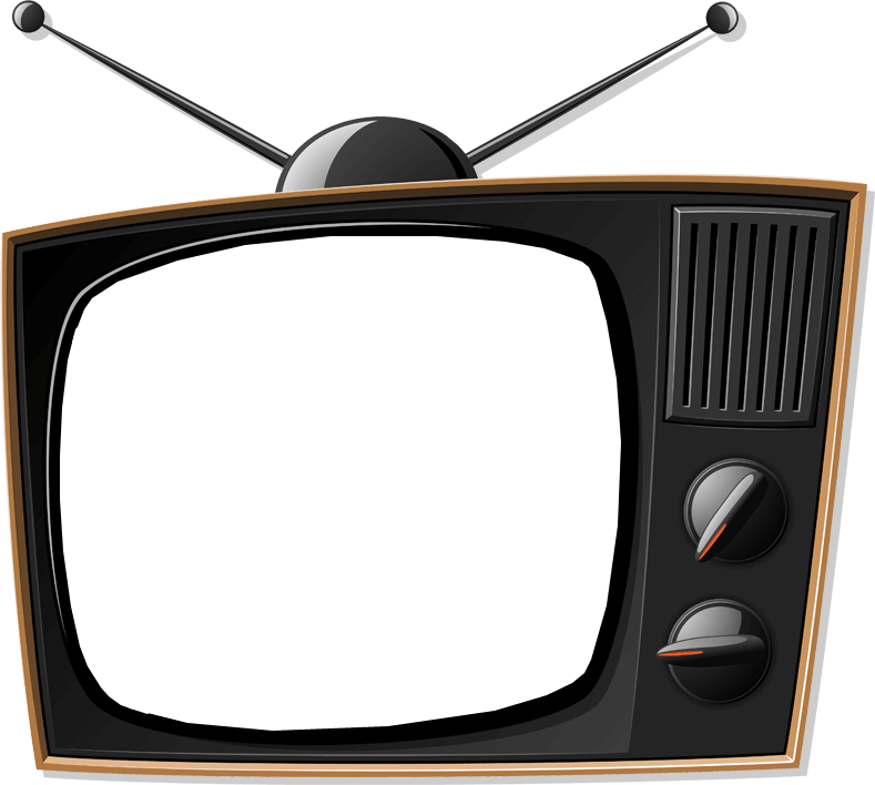 Vintage Television Set PNG