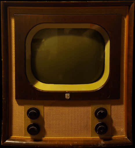 Vintage Television Set PNG