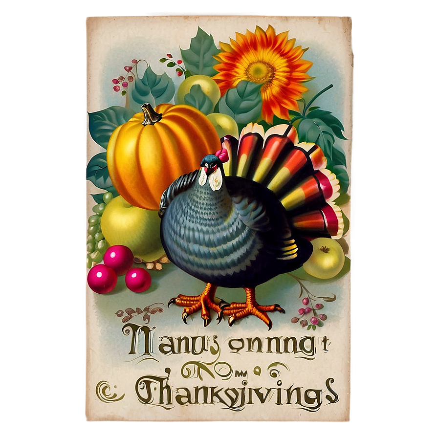 Download Vintage Thanksgiving Greeting Png Eyn90 | Wallpapers.com