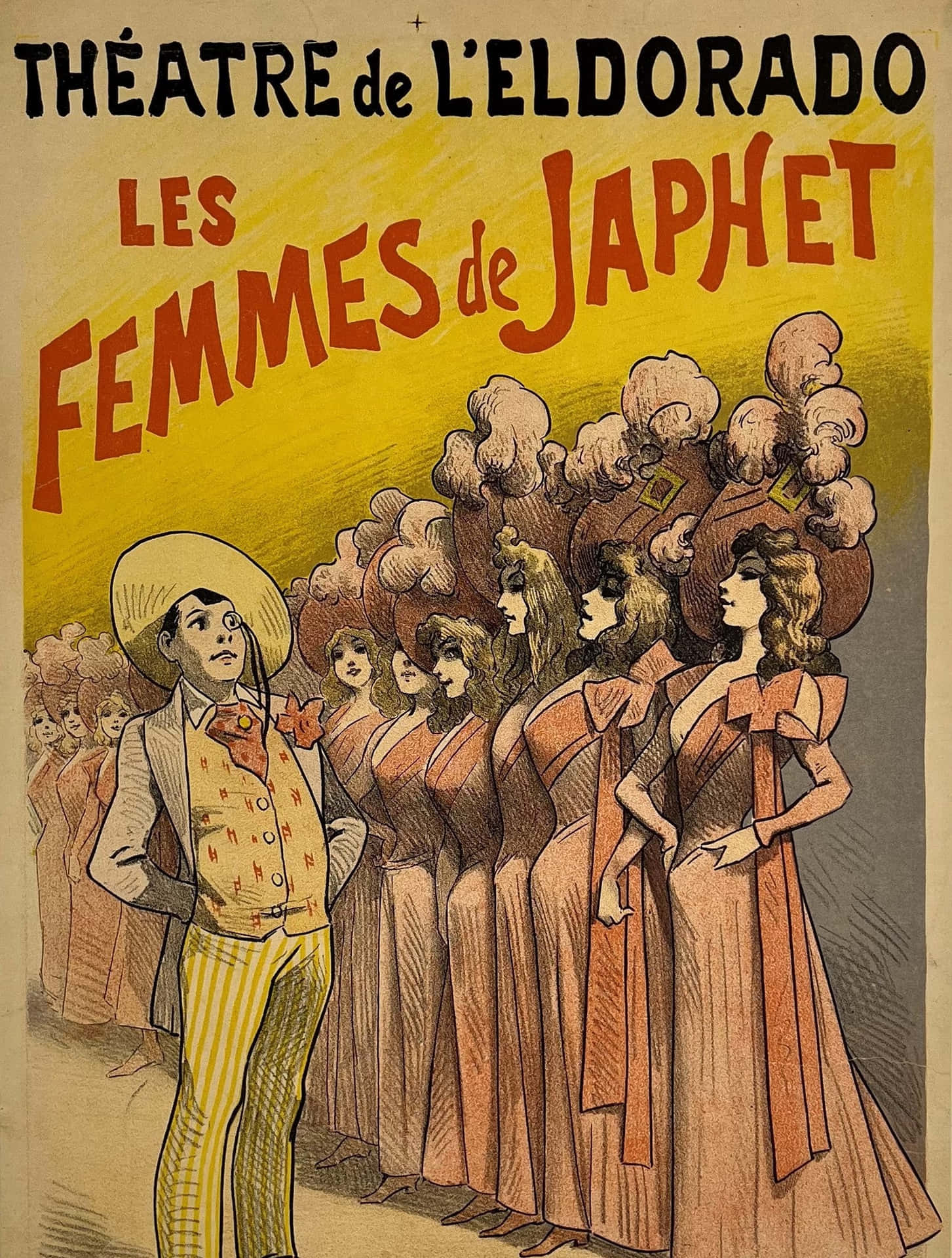 Vintage Theatredel Eldorado Les Femmesde Japhet Poster Wallpaper