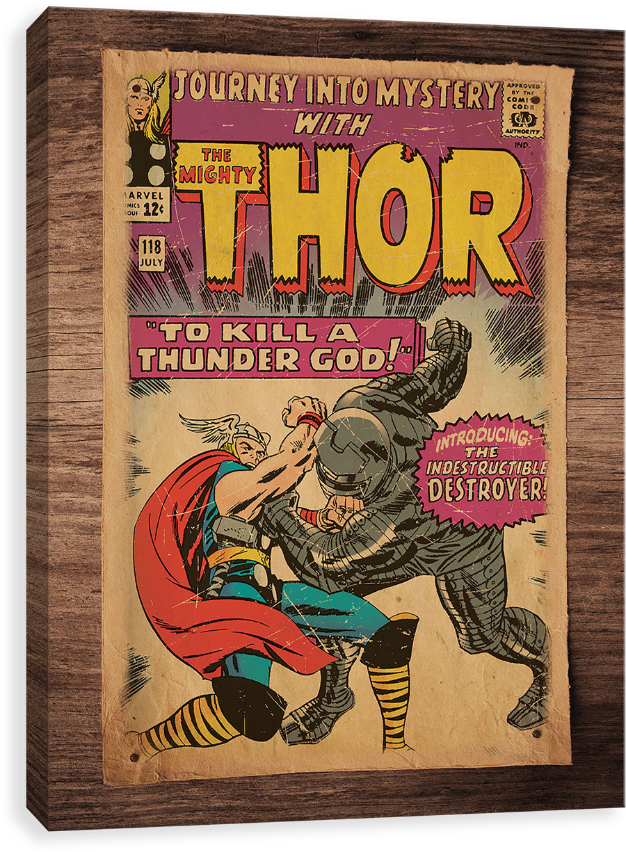 Vintage Thor Comic Cover PNG