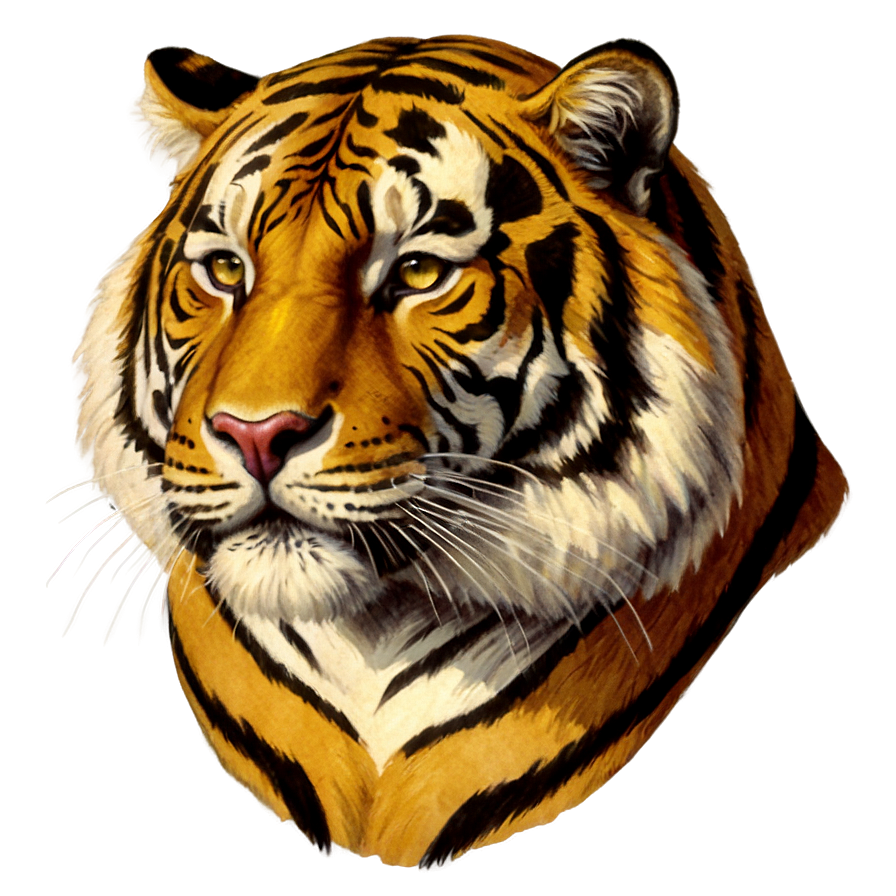 Vintage Tiger Illustration Png Ceq70 PNG