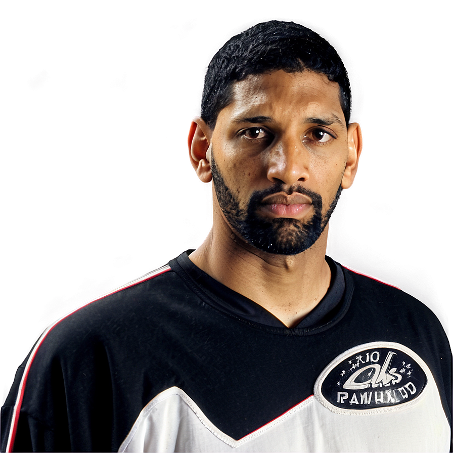 Vintage Tim Duncan Portrait Png Oxo15 PNG