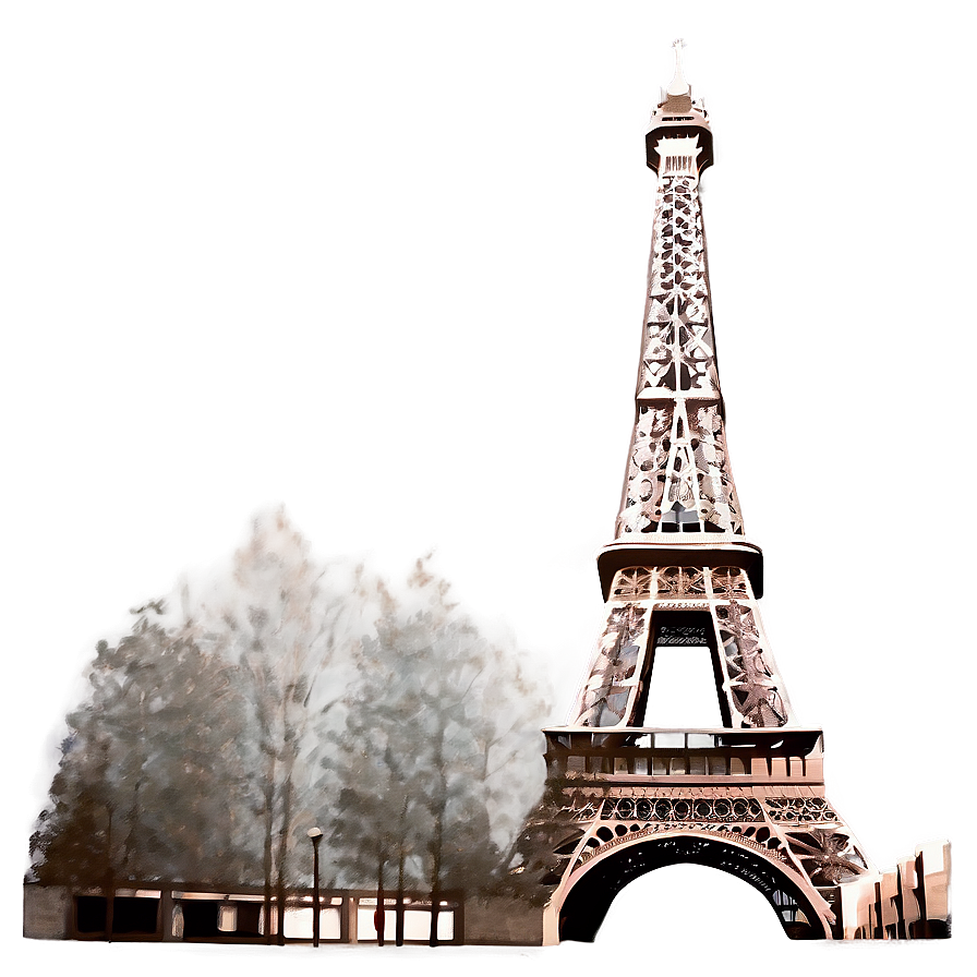 Vintage Torre Eiffel Illustration Png Cwi PNG