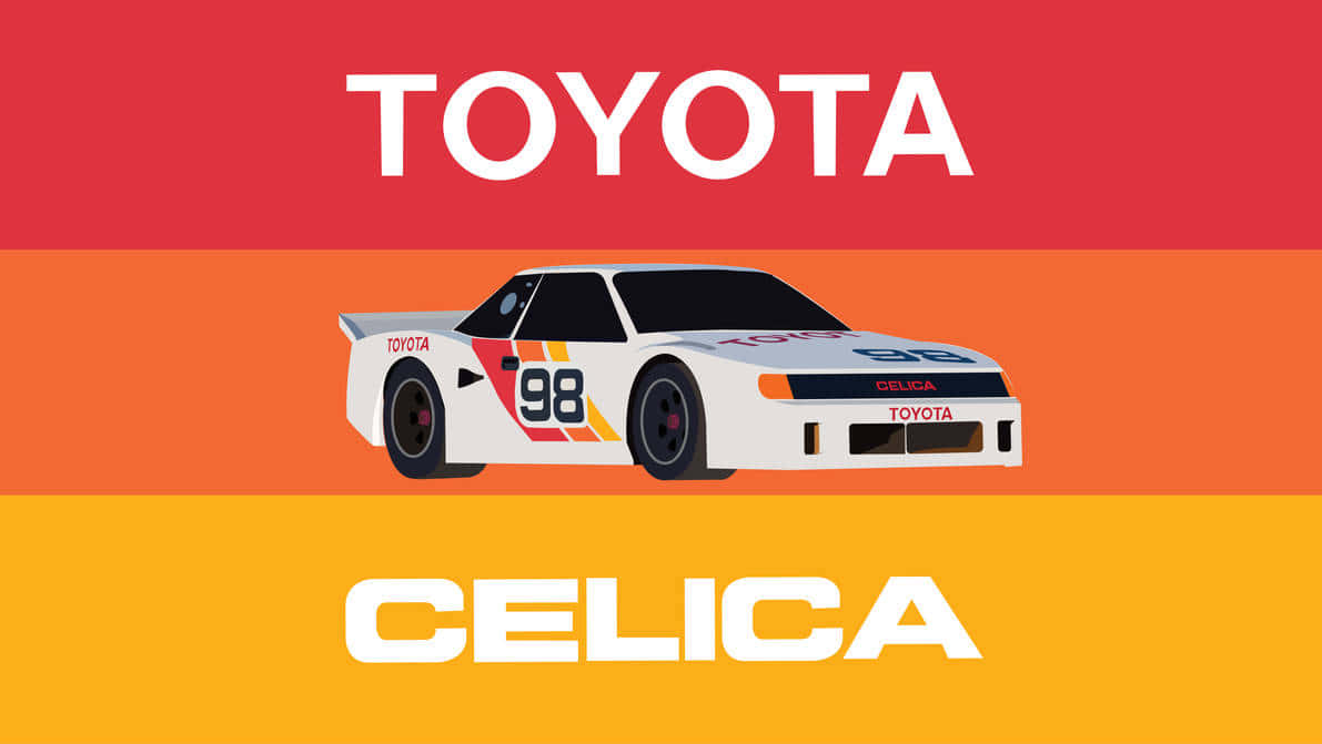 Vintage Toyota Celica Racewagen Illustratie Achtergrond