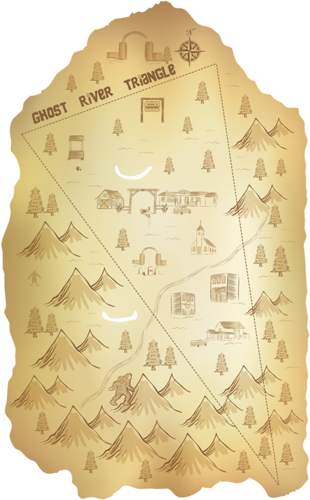 Vintage Treasure Map Illustration PNG