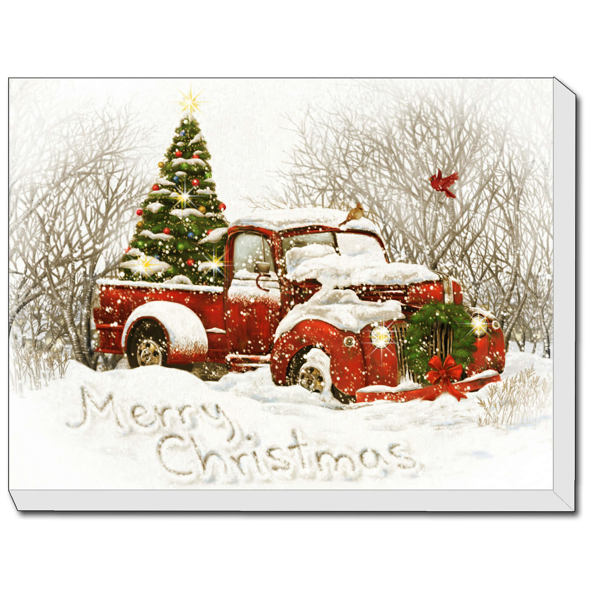 Feiernsie Die Weihnachtsfeiertage Im Stil Mit Einem Vintage-truck Wallpaper