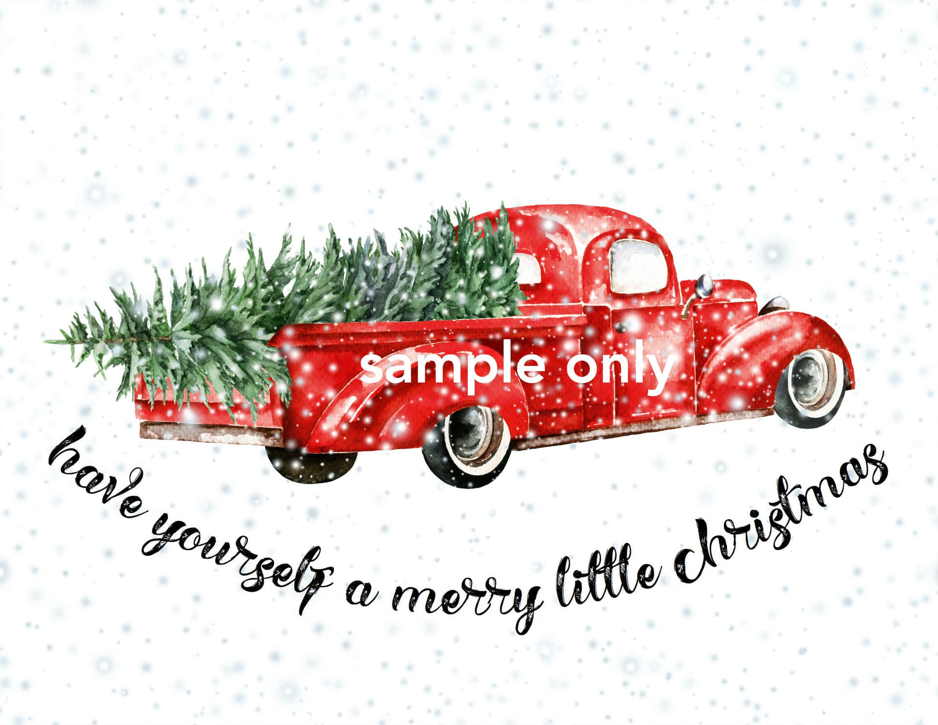 Lassensie Sich In Dieser Urlaubssaison Durch Nostalgie Mit Einem Weihnachtsmotiv Eines Vintage-lastwagens Entführen. Wallpaper