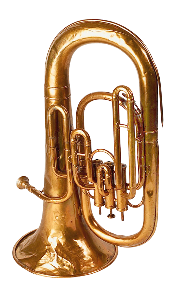 Vintage Tuba Musical Instrument PNG
