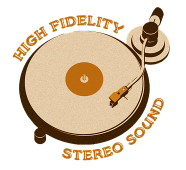 Vintage Turntable High Fidelity Stereo Sound PNG