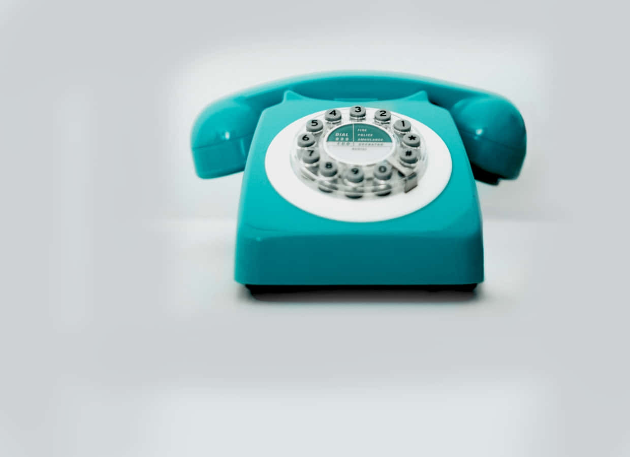 Vintage Turquoise Rotary Phone Wallpaper