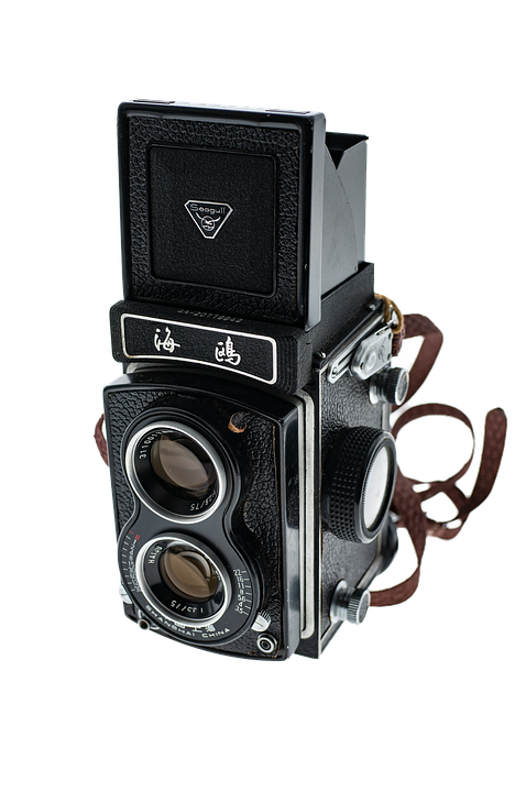 Vintage Twin Lens Reflex Camera PNG