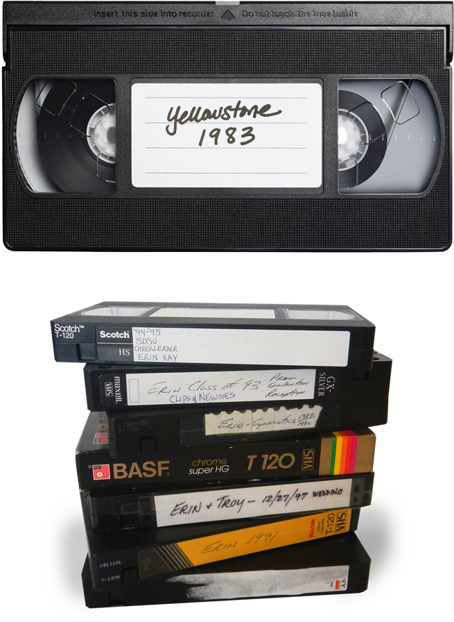 Vintage V H S Tape Collection1980s PNG
