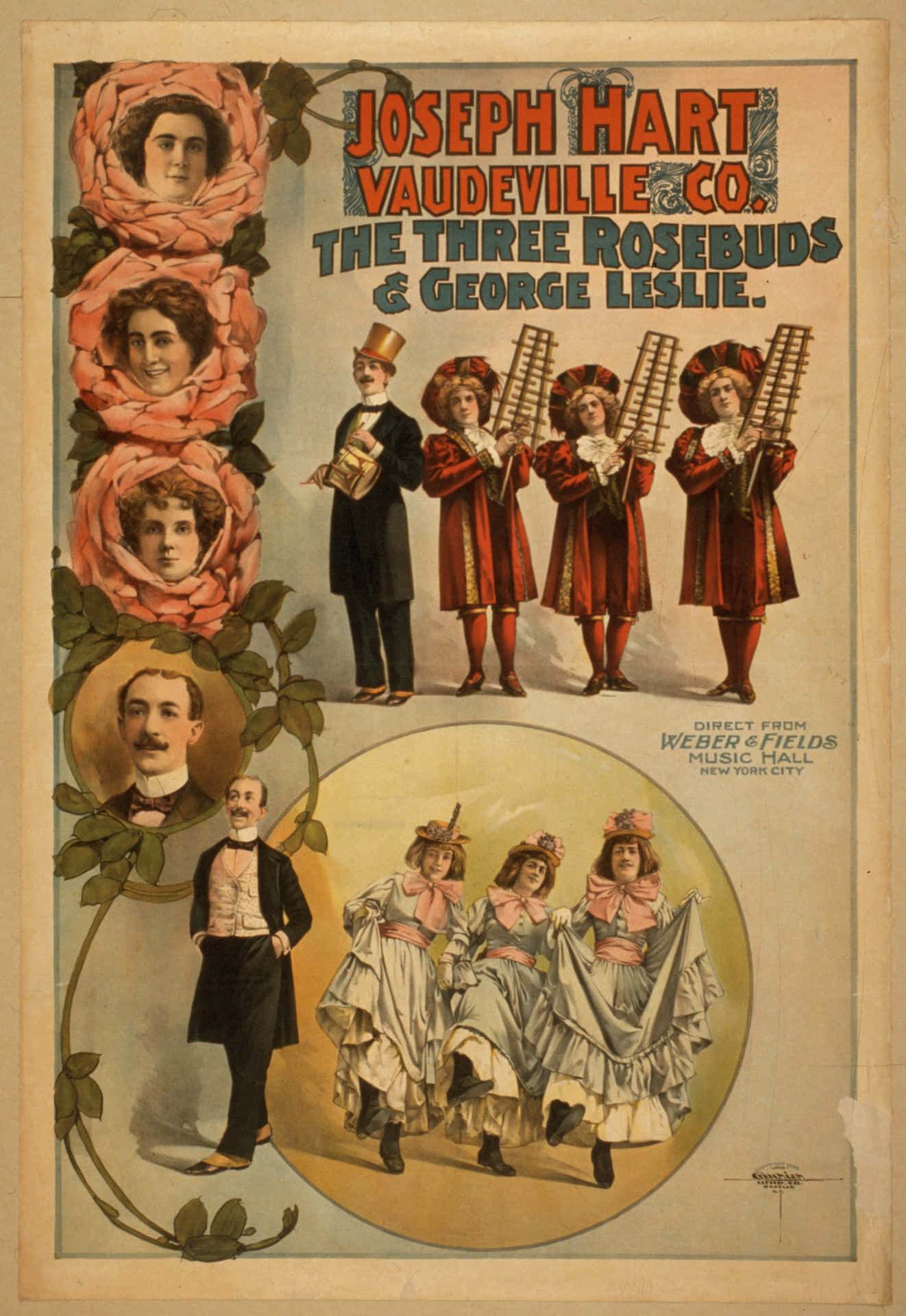 Vintage Vaudeville Poster Joseph Hart Wallpaper