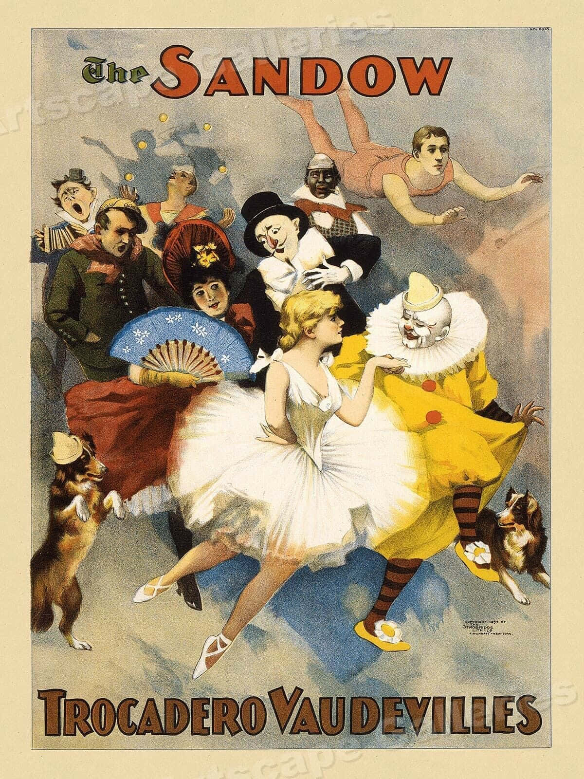 Vintage Vaudeville Poster Sandow Trocadero Wallpaper