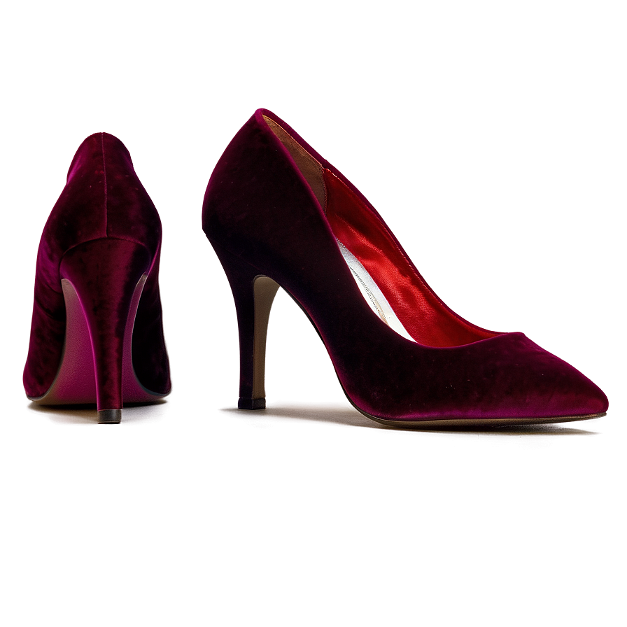 Vintage Velvet Heels Png 06122024 PNG