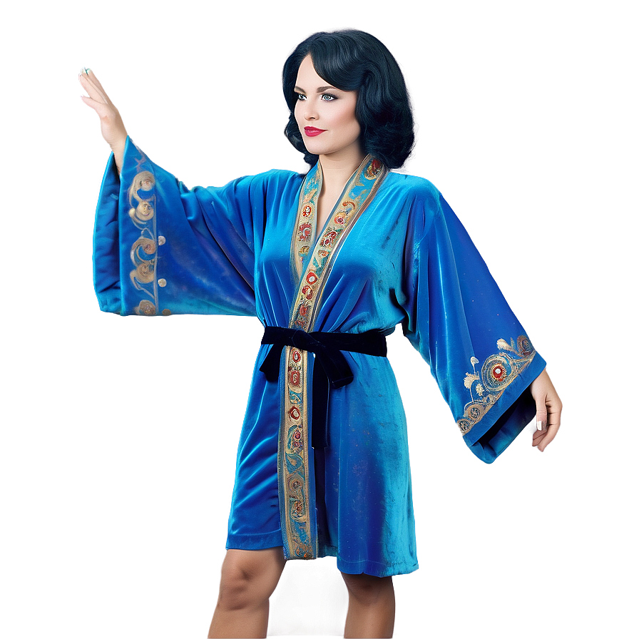 Vintage Velvet Robe Png 06132024 PNG