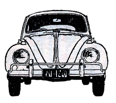 Vintage Volkswagen Beetle Illustration PNG
