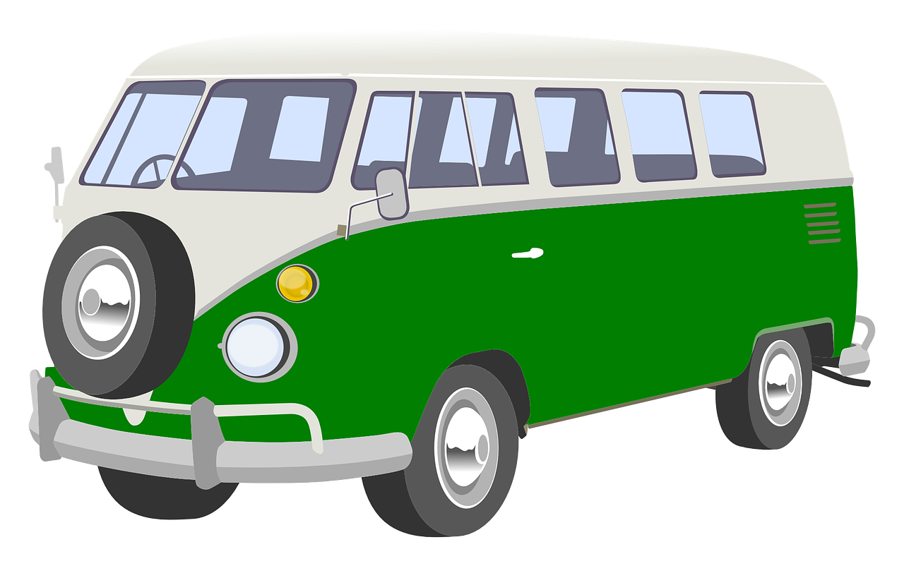 Vintage Volkswagen Bus Illustration PNG