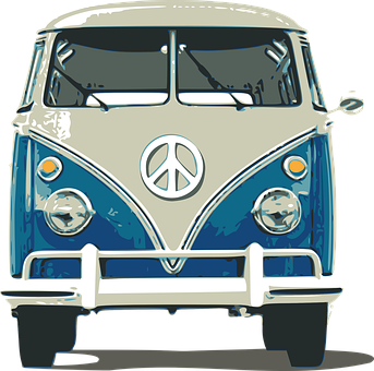 Vintage Volkswagen Bus Illustration PNG