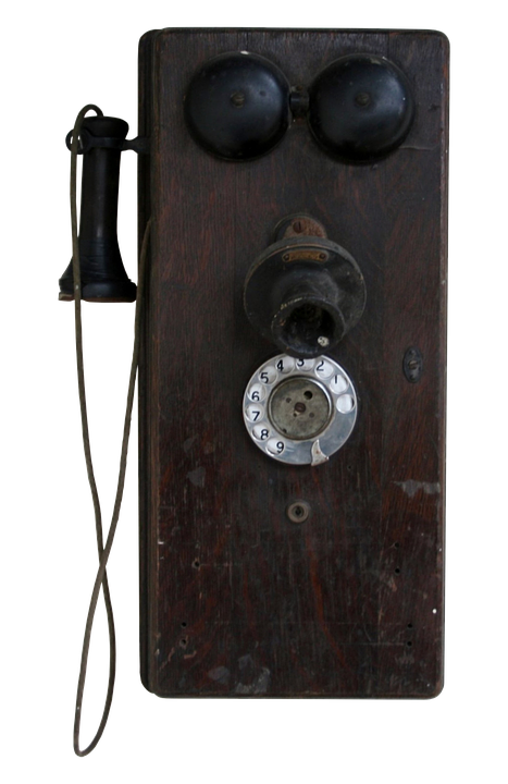 Vintage Wall Telephone PNG